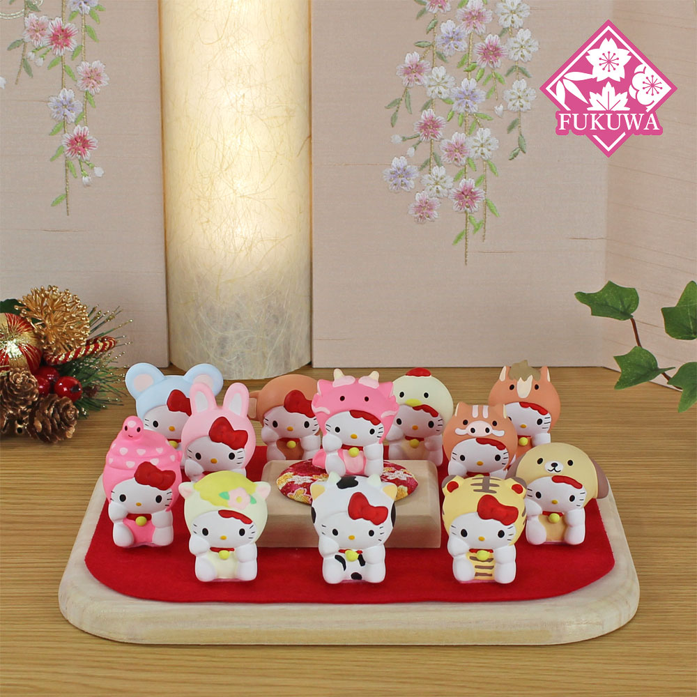 楽天市場】お正月飾り 置物(はろうきてぃ 開運 十二支飾り レッド SK-6