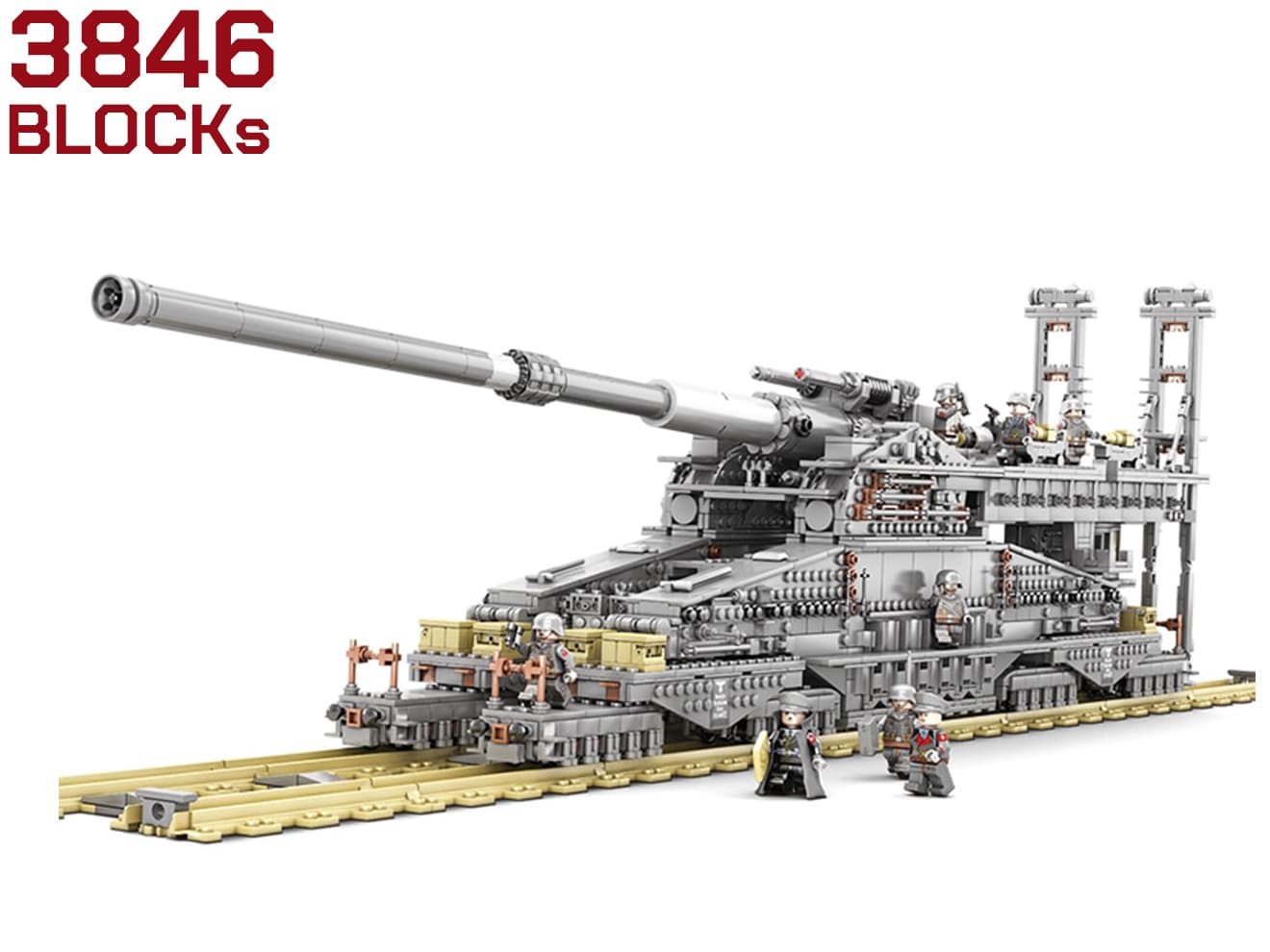 楽天市場】AFM ドイツ軍 80cm 列車砲 Dora 3846Blocks ◇1：72