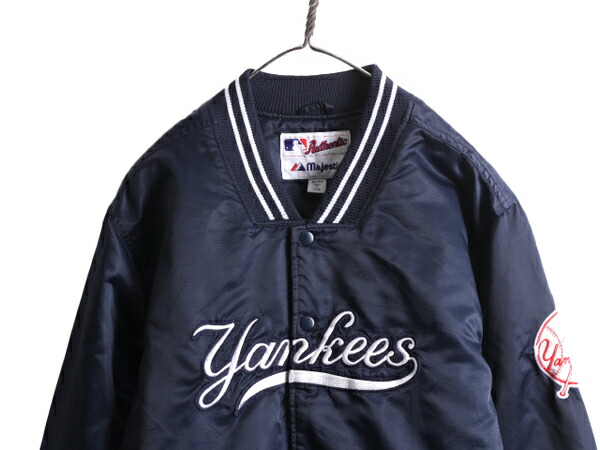 楽天市場】90s MLB オフィシャル Majestic ヤンキース 中綿 ナイロン
