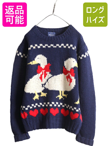 楽天市場】80s ウールリッチ アヒル 絵柄 デザイン ニット セーター
