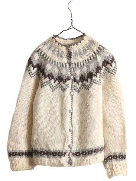 楽天市場】80s 手編み アイスランド製 ウール ハンドニット