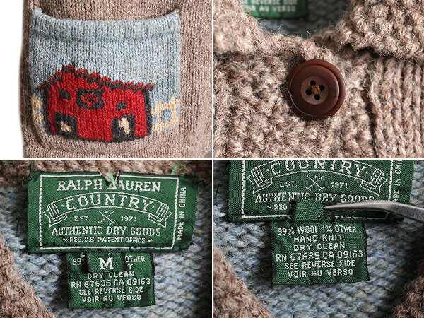 楽天市場】RL-90 手編み 90s ポロカントリー ラルフローレン ハンド