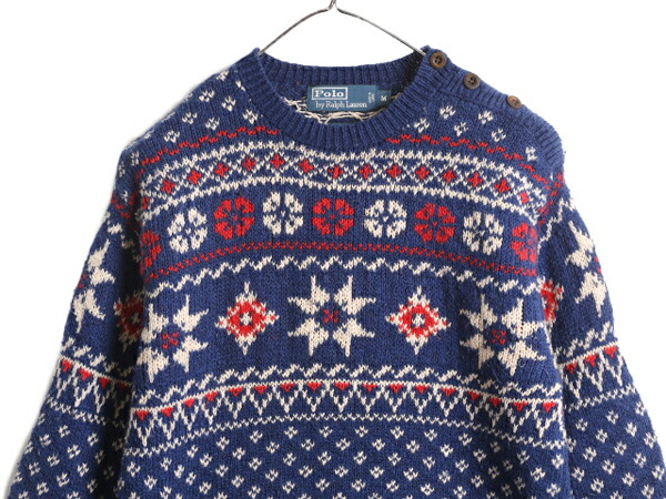 楽天市場】90s ポロ ラルフローレン ノルディック ニット セーター