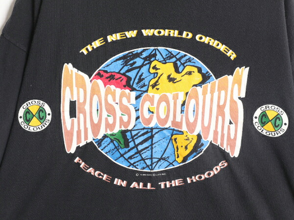 楽天市場】90s USA製 クロスカラーズ メッセージ プリント 半袖 T