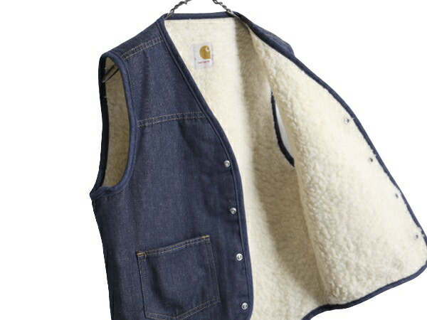 楽天市場】濃紺 70s USA製 カーハート 裏 ボア デニム ベスト メンズ S