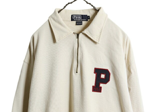 90s POLO GOLFポロゴルフXLハーフジップラルフローレンベージュ 楽天