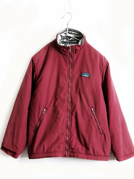 楽天市場】90's □ LLBEAN 裏 総柄 フリース フルジップ ナイロン