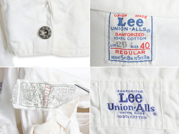 楽天市場】60's USA製 ビンテージ □ LEE リー UNION ALLS