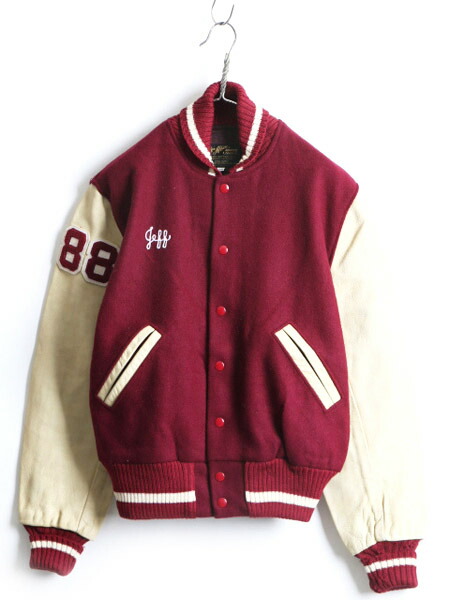 楽天市場】80s USA製 ビンテージ □ ALBION ウール 本革 レザー 切替