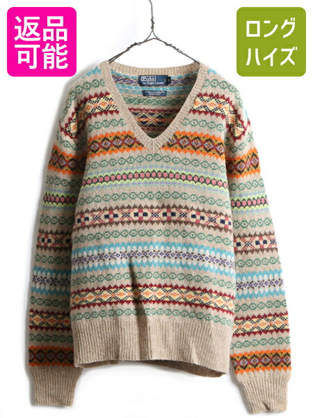 楽天市場】手編み 90s オールド □ POLO ポロ ラルフローレン フェア