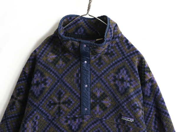 楽天市場】90s USA製 □ 93年製 パタゴニア 総柄 フリース スナップT