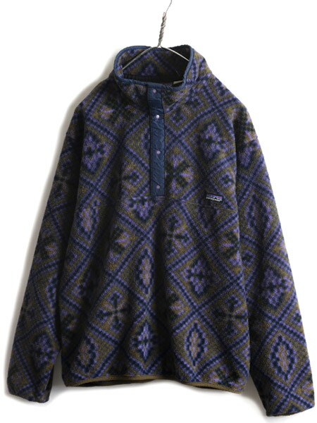 楽天市場】90s USA製 □ 93年製 パタゴニア 総柄 フリース スナップT