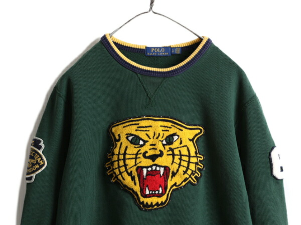 楽天市場】□ ポロ ラルフローレン タイガー ワッペン 前V スウェット