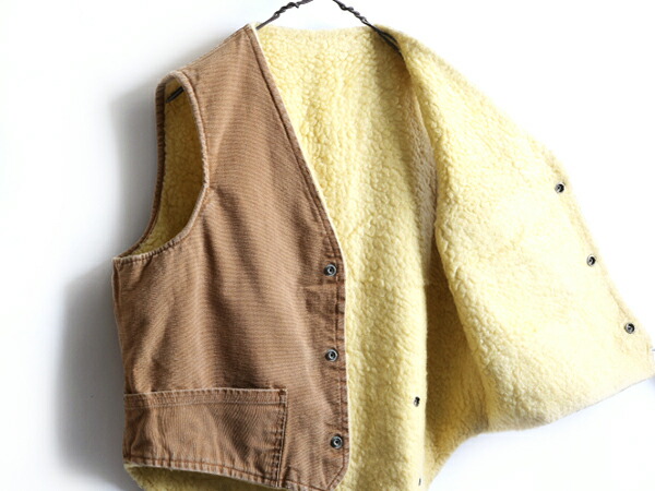 楽天市場】60s 70s USA製 □ CARTERS 裏 ボア ブラウン ダック ベスト