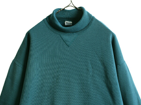 楽天市場】90s USA製 ラッセル 無地 タートルネック 前V スウェット