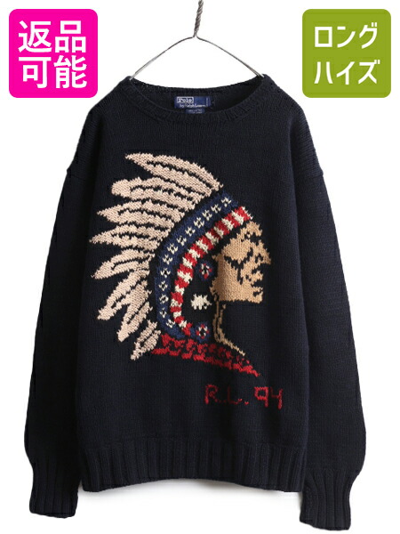 楽天市場】RL-94 手編み 90s ☆ ポロ ラルフローレン インディアン