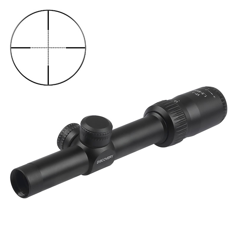 楽天市場】DISCOVERY VT-1 1.5-5X20 ショートスコープ ブラック BK