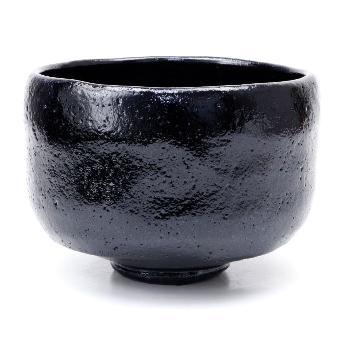 楽天市場】茶道具 楽茶碗 黒楽茶碗 朱無し 松楽窯作 : 茶道具・抹茶