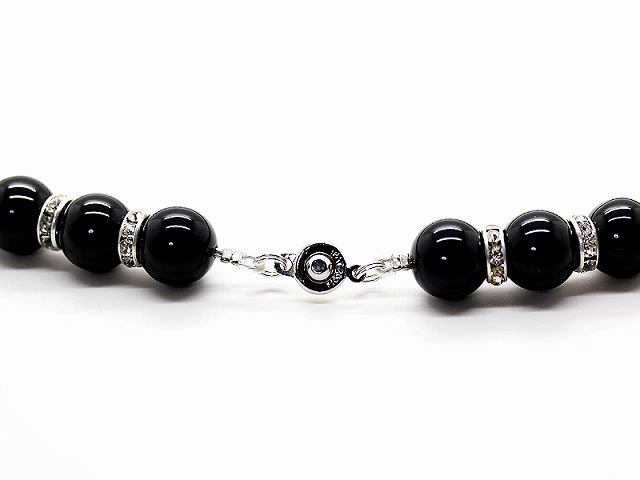 楽天市場】オニキス 14mm 数珠 63cm ロングネックレス メンズ : ISHIKI