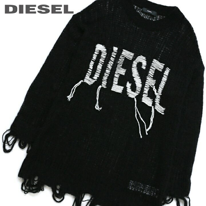楽天市場】☆DIESEL ディーゼル レディース☆太糸ロゴ刺繍 アンゴラ混