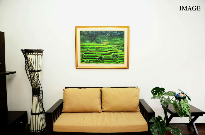 楽天市場】バリ絵画 ライステラス 60×80cm 絵画 風景画＜4