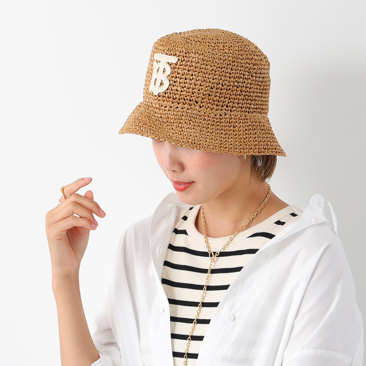 楽天市場】BURBERRY バーバリー バケットハット TB CROCHET BUCKET