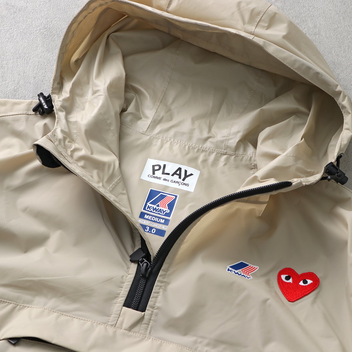 楽天市場】PLAY COMME des GARCONS × K-WAY プレイ コムデギャルソン
