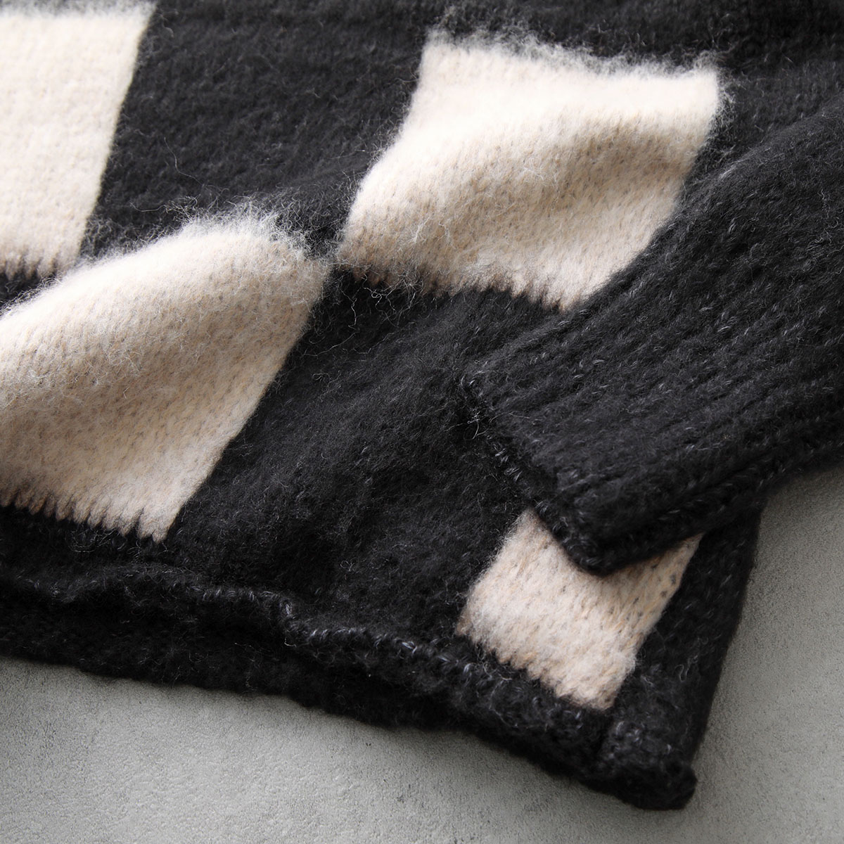 楽天市場】ASKYURSELF アスクユアセルフ ニット BRUSHED CHECKERED