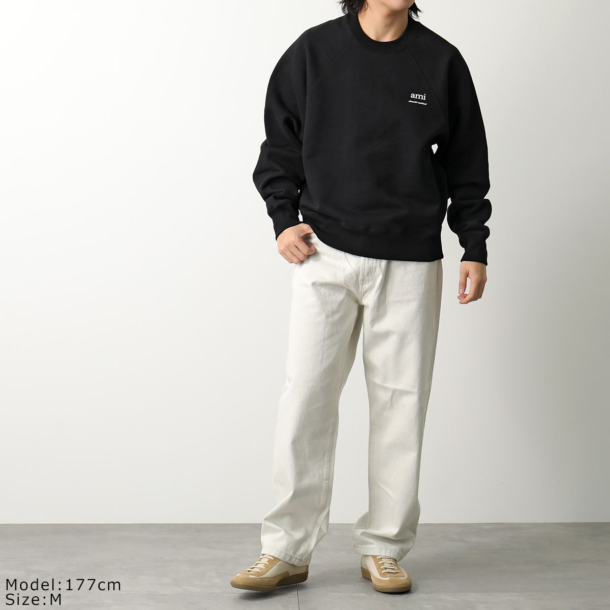 楽天市場】ami paris アミパリス スウェット USW024.747 メンズ クルー