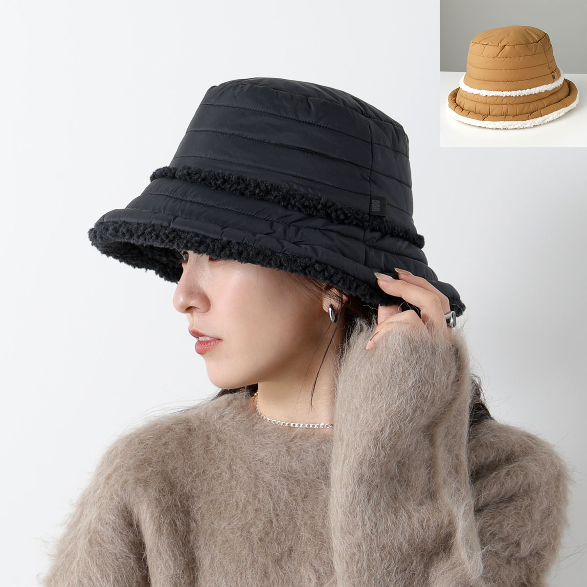 楽天市場】UGG アグ バケットハット AW UGGfluff Rev Hat フラッフ