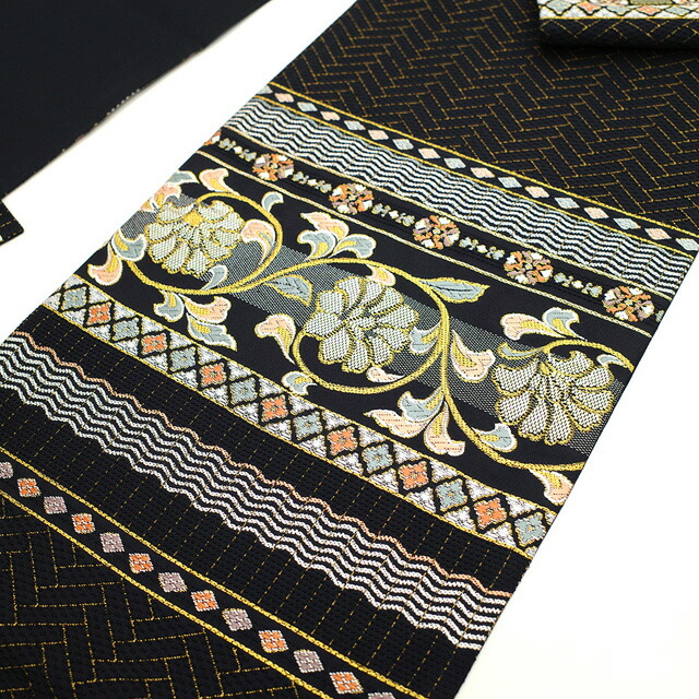 楽天市場】【新古品】 袋帯 未使用 フォーマル 正絹 螺鈿箔 金糸 銀糸