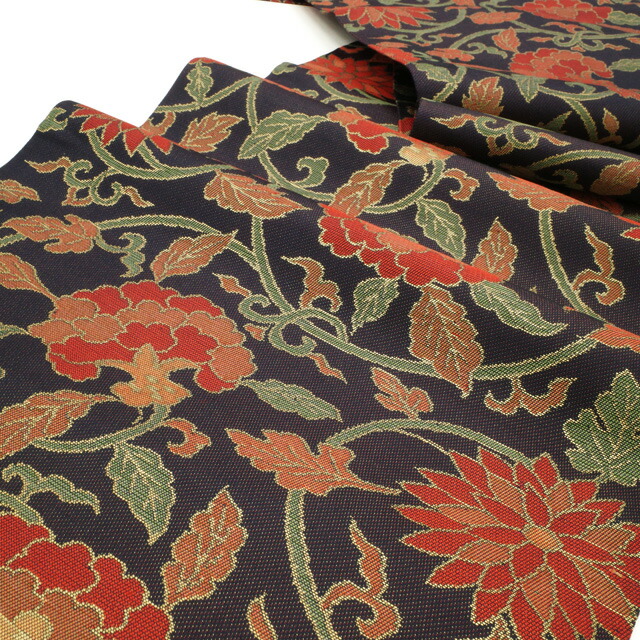 楽天市場】【中古】名古屋帯 リサイクル 九寸 開き仕立て 正絹 全通 黒