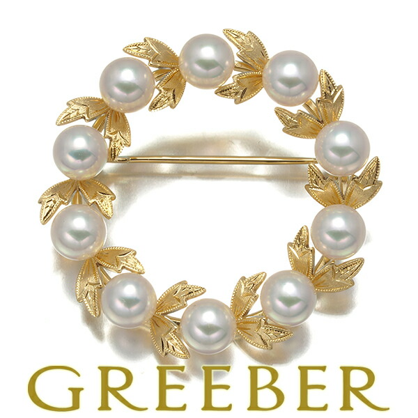 美品ꕥ幸運ꕥミキモト K18×シルバー ペガサス ブローチ アコヤ真珠