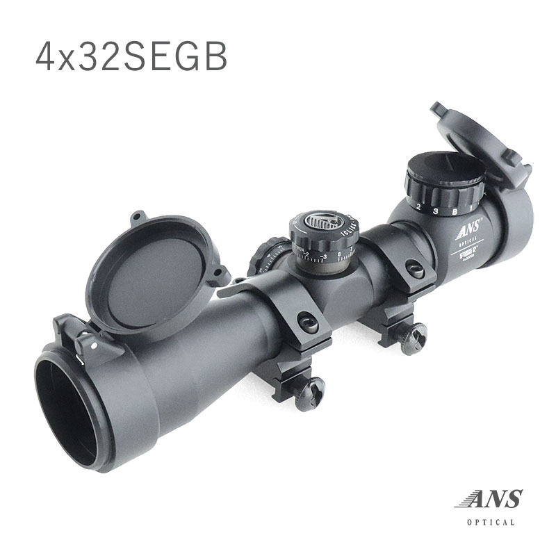 楽天市場】ANS Optical 全長約20cm 軽量 4倍固定 4倍スコープ ショート