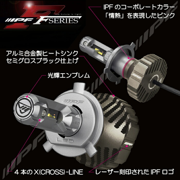 楽天市場】IPF F341HLB LED ヘッドランプバルブ FシリーズH4