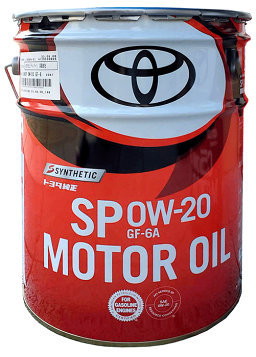 楽天市場】トヨタ純正オイル 0W-20 SP/GF-6A 20L 全合成油 4サイクル