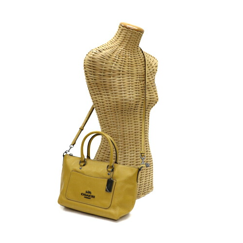 楽天市場】コーチ COACH ミニエマ サッチェル ペブルドレザー