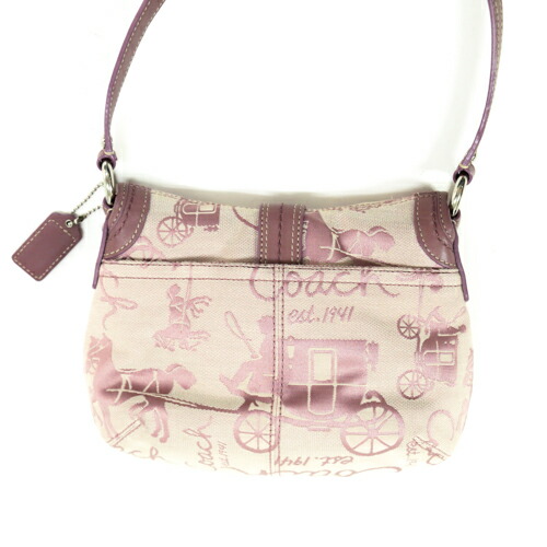 楽天市場】コーチ COACH ショルダーバッグ レザー キャンバス 馬車柄