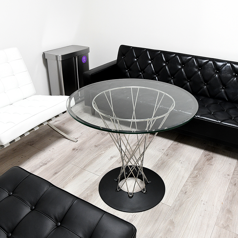 楽天市場】サイクロンテーブル ガラス天板 天板直径80cm イサムノグチ