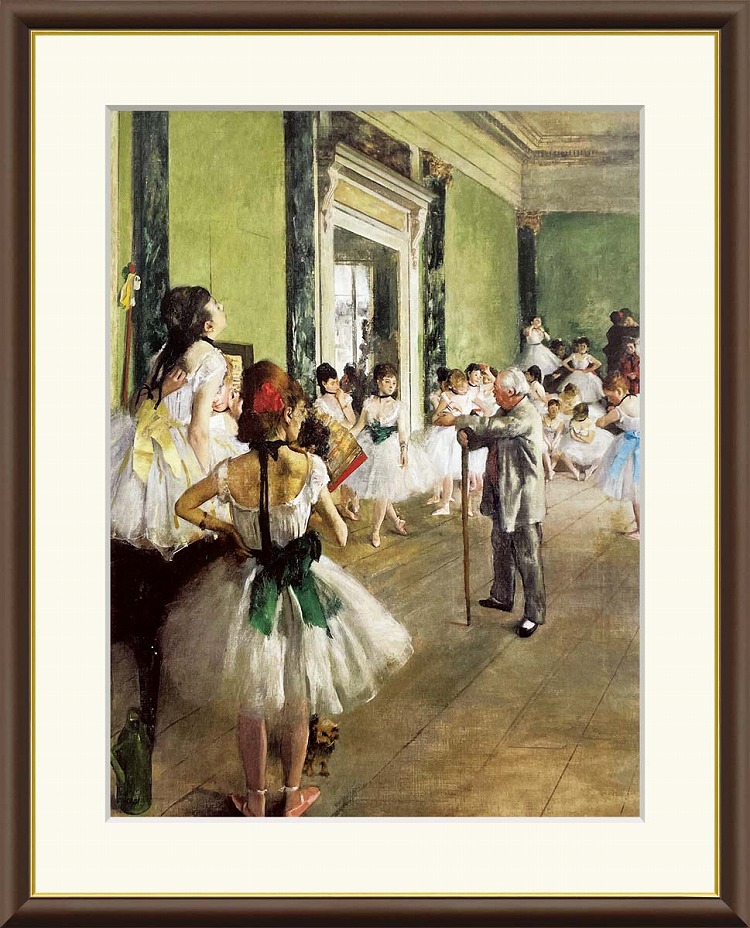 ドガ ドビニ嬢 レプリカ 複製絵画 F3号 額装 木製装飾額 インテリア