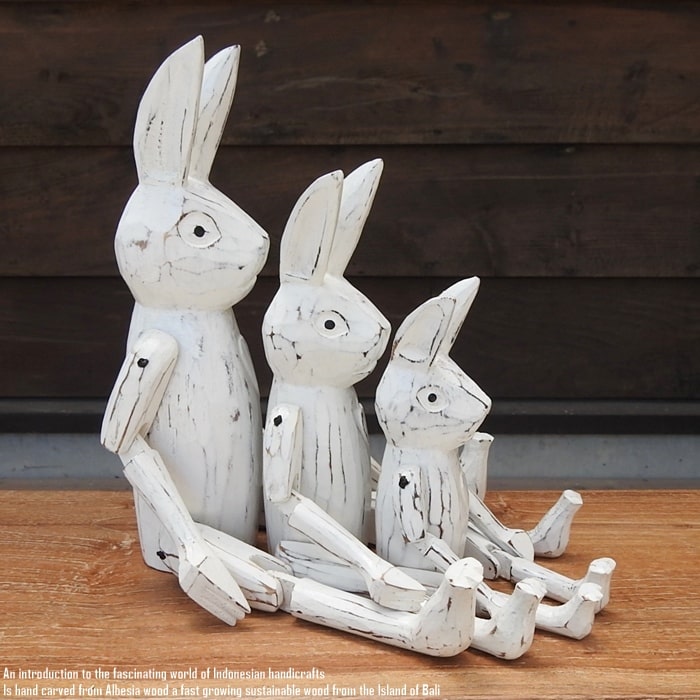 楽天市場】[ポイント2倍]お座り うさぎさん 白 Lサイズ 手足が動かせる