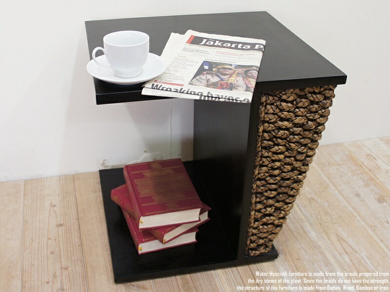 楽天市場】サイドテーブル ウォーターヒヤシンス材 アジアン家具