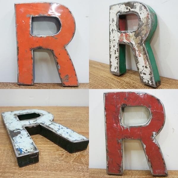 楽天市場】スチール製 アルファベット オブジェ『R』高さ30cm