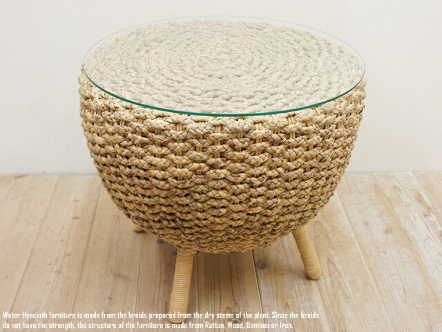 楽天市場】ウォーターヒヤシンス ラウンドテーブル55 ガラストップ