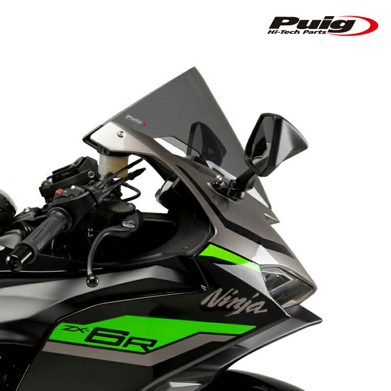 楽天市場】Puig 21832H R-RACER SCREEN [SMOKE] KAWASAKI NINJA ZX-6R