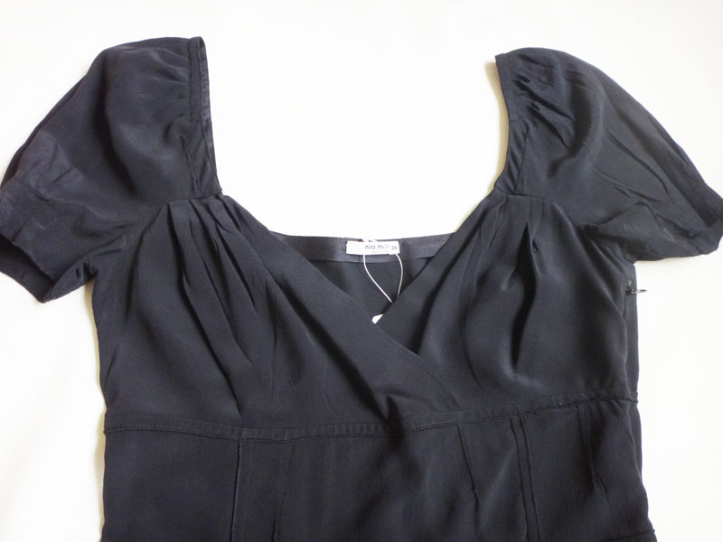 楽天市場】miu miu ミュウ ミュウ ワンピース レディース 半袖 シルク