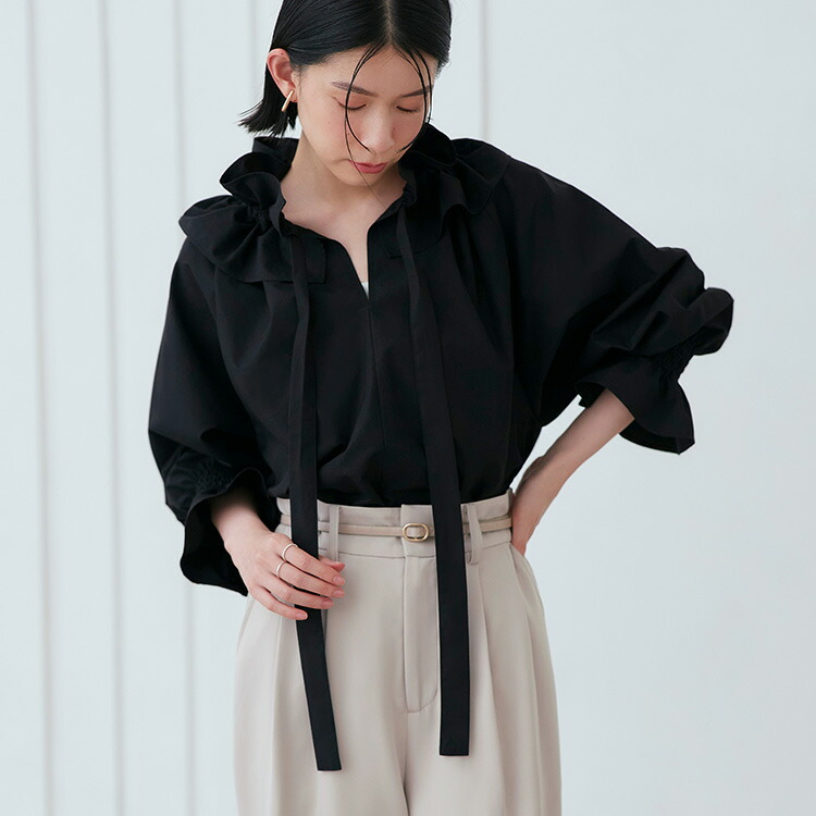 楽天市場】【洗える】レディース ブラウス 長袖 フリルブラウス