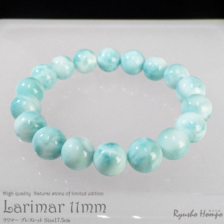 楽天市場】ラリマー ブレスレット ドミニカ共和国産 11mm玉 天然石