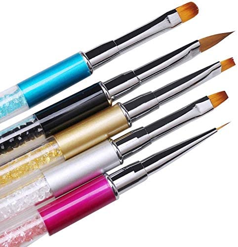 楽天市場】ジェルネイル ブラシ 5本セット 筆 キャップ付き ジェル