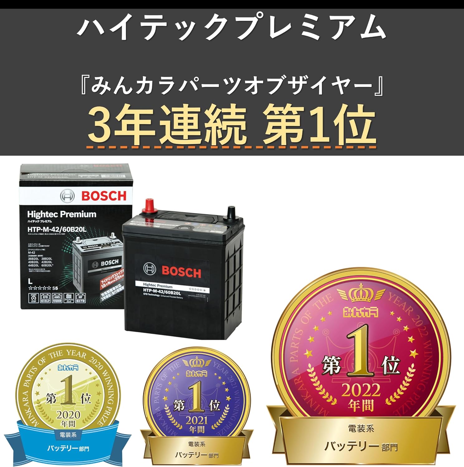 楽天市場】【メーカー正規品】BOSCH ボッシュ バッテリー HTP-N-55